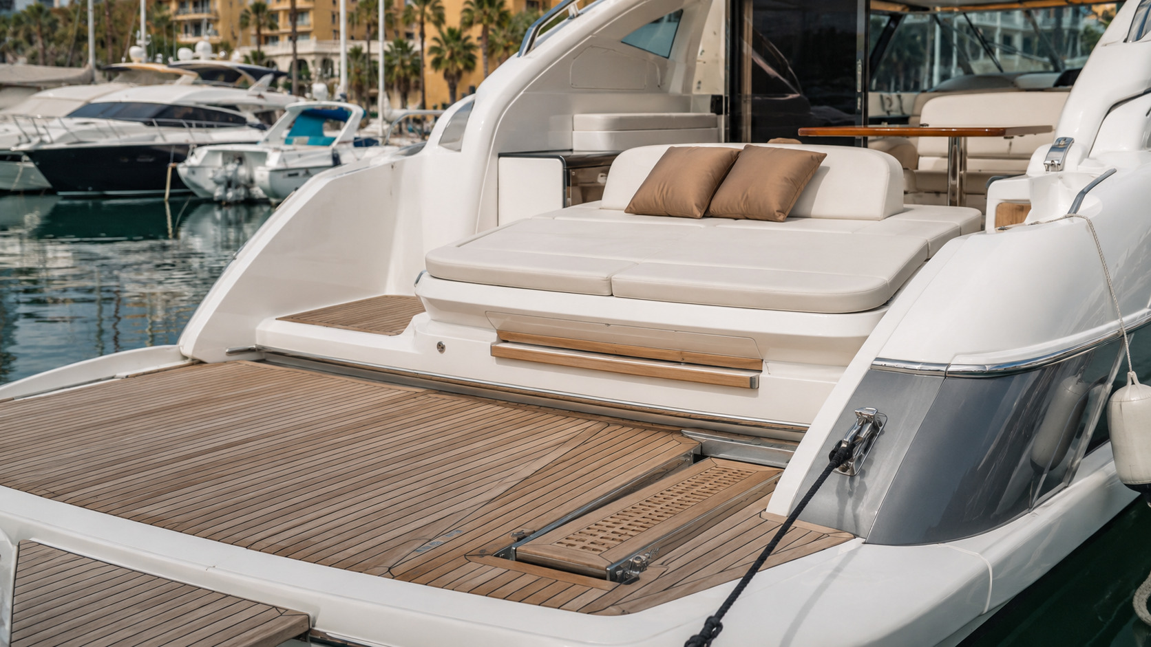 azimut atlantis 45 stern lounge 01