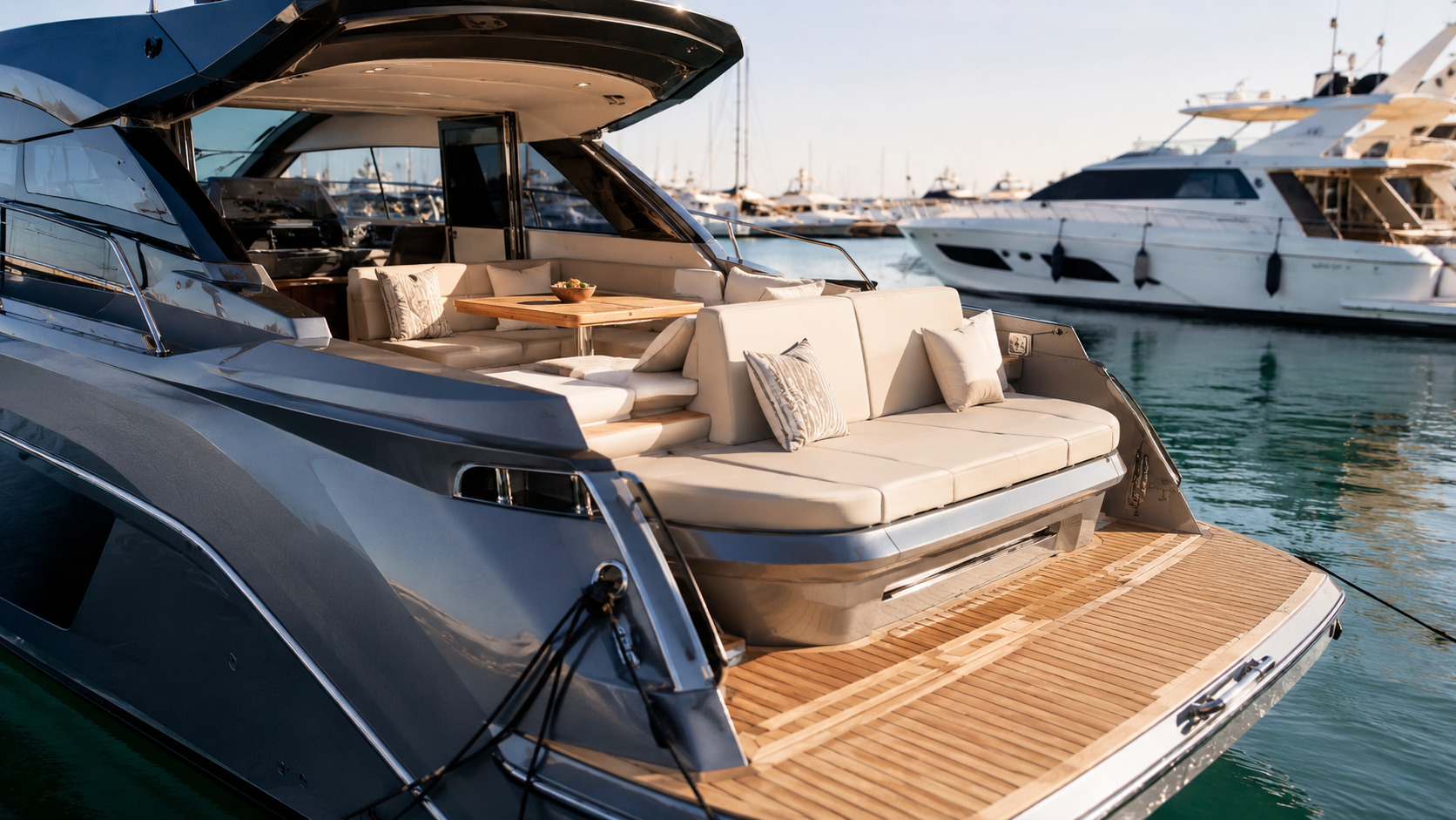 azimut atlantis 51 transom lounge 01