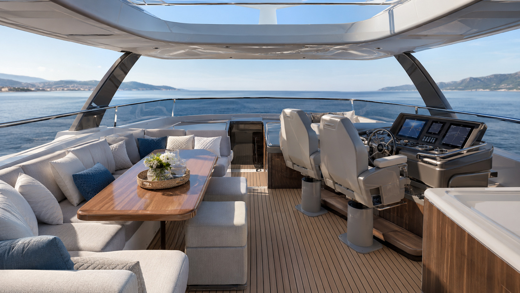 azimut fly 60 flybridge lounge 01