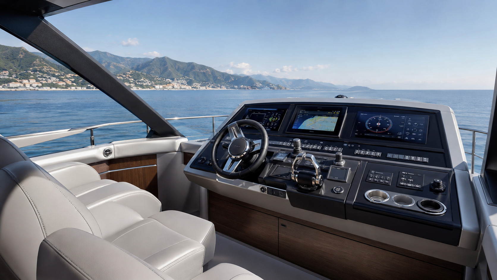 azimut fly 68 flybridge helm 01
