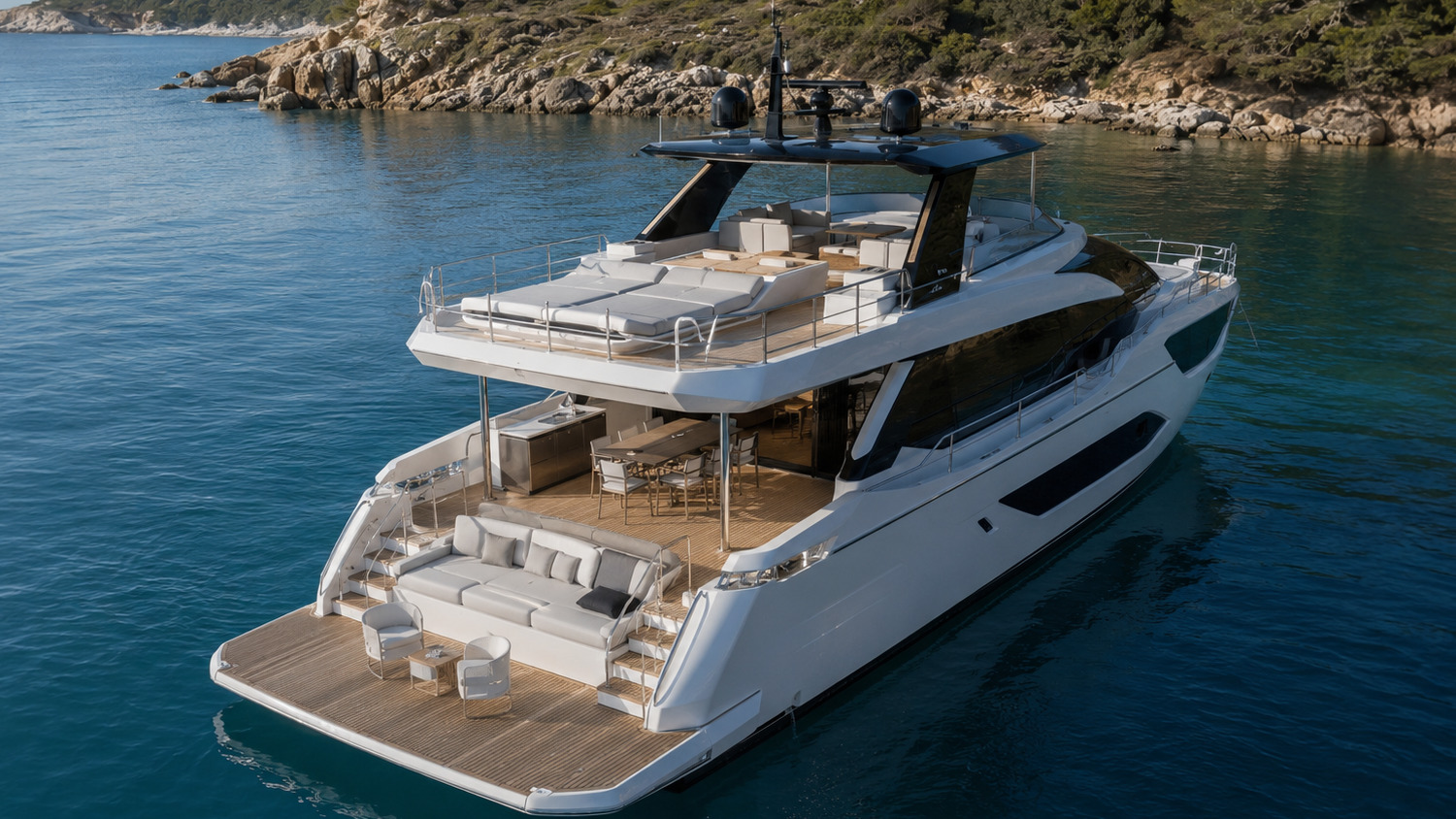 azimut fly 78 flybridge social detail 01