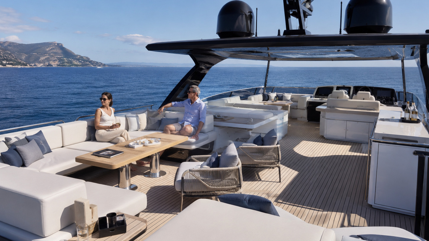 azimut fly 82 flybridge entertaining detail 02