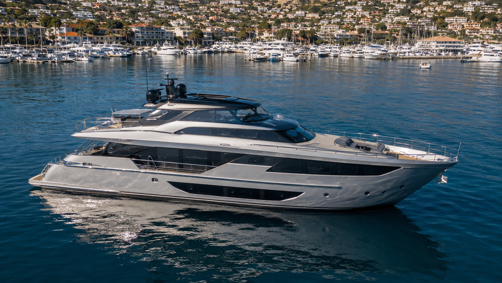 azimut grande 27m aerial harbor 01