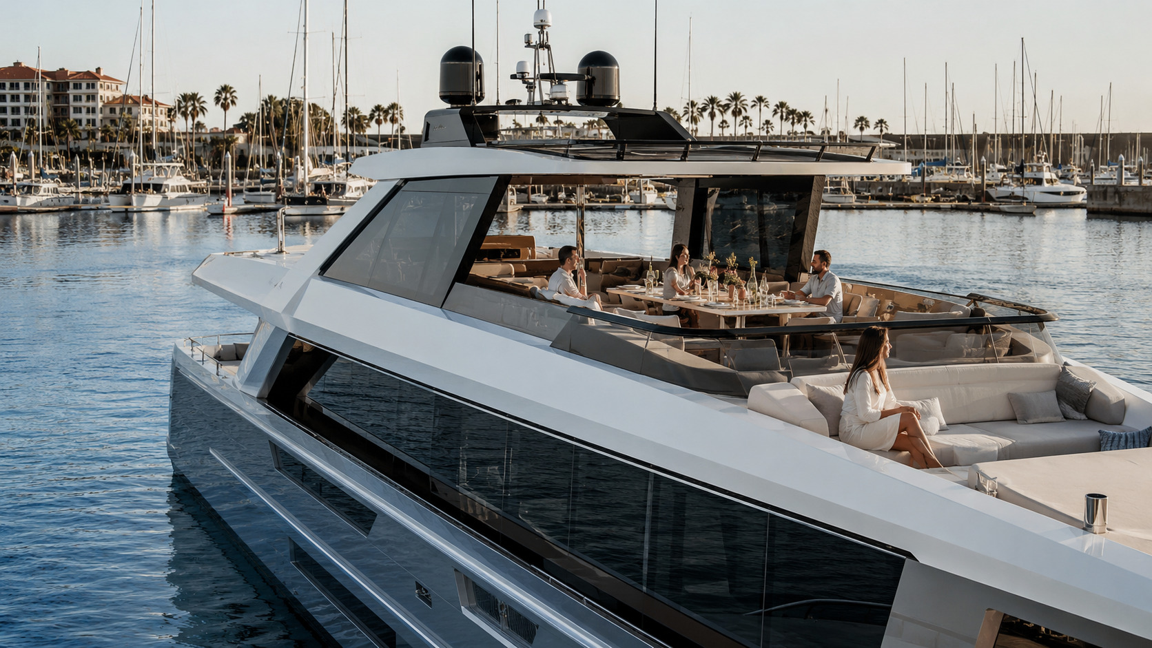 azimut grande 32m upper deck entertaining 01