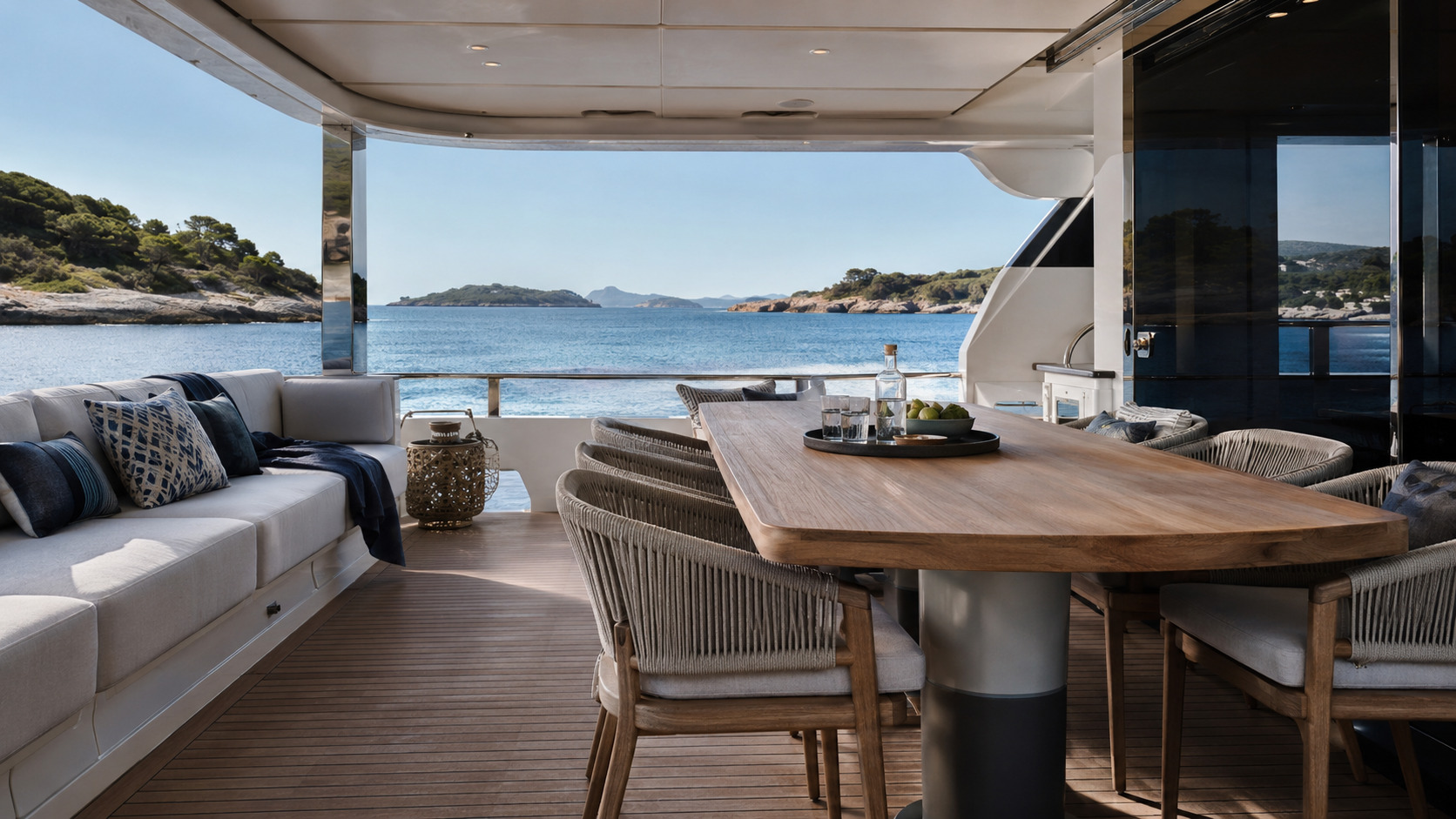 azimut magellano 27m prj aft deck relaxed entertaining 01
