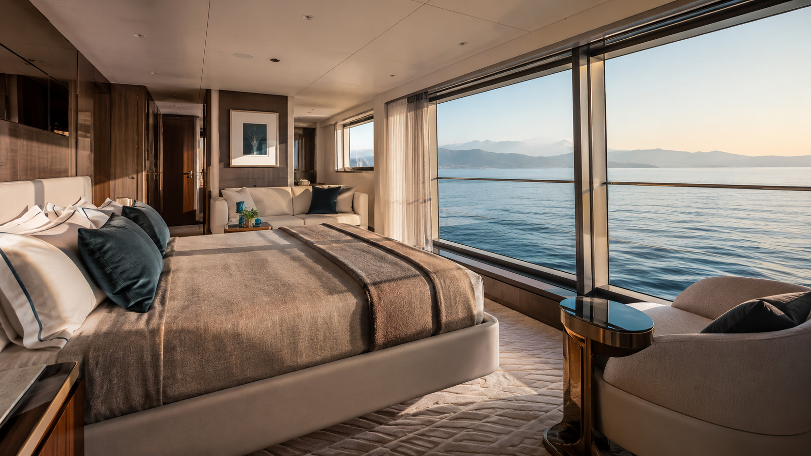 azimut magellano 30m owner cabin detail 02