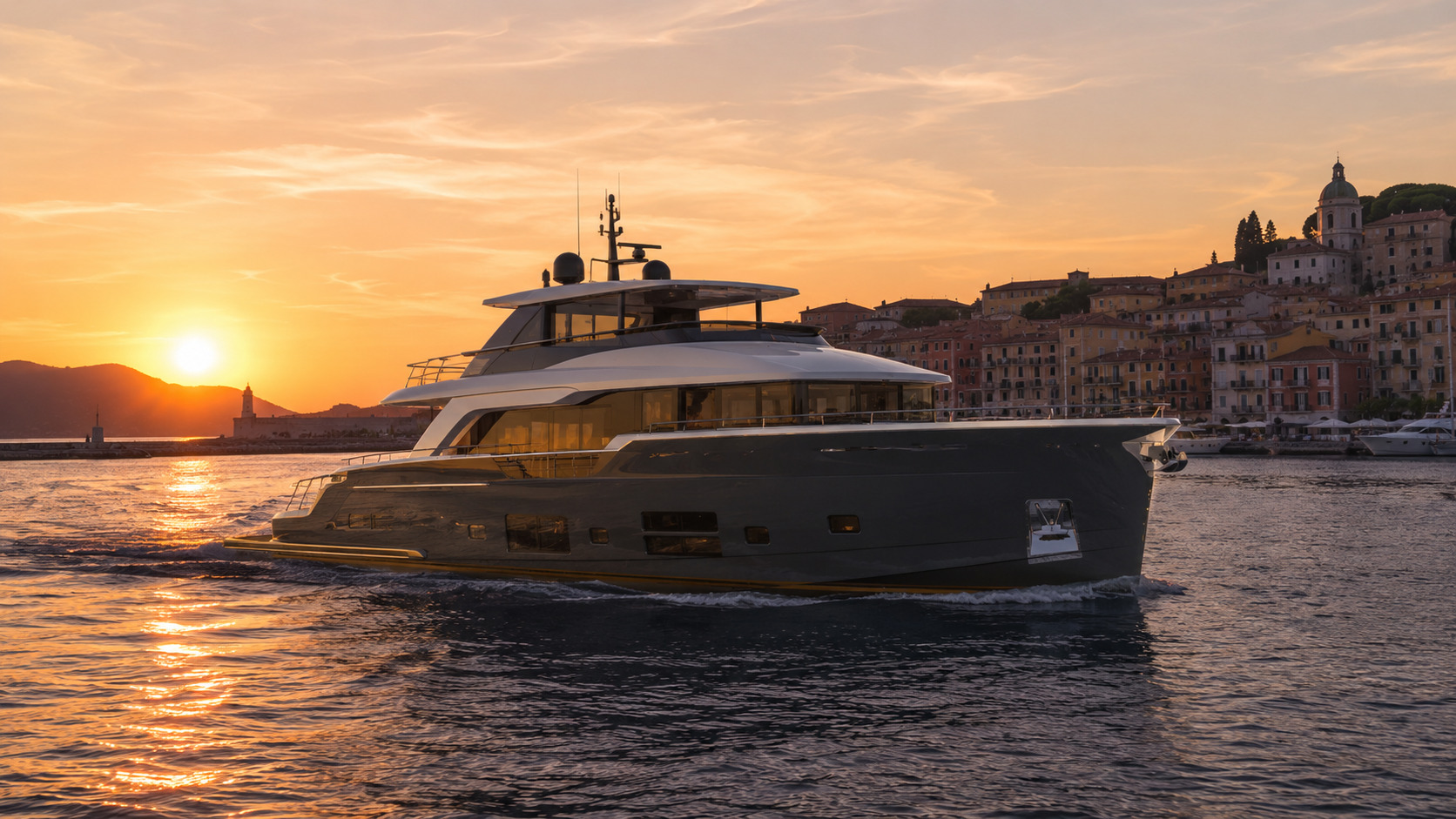azimut magellano 30m sunset passage angle 02