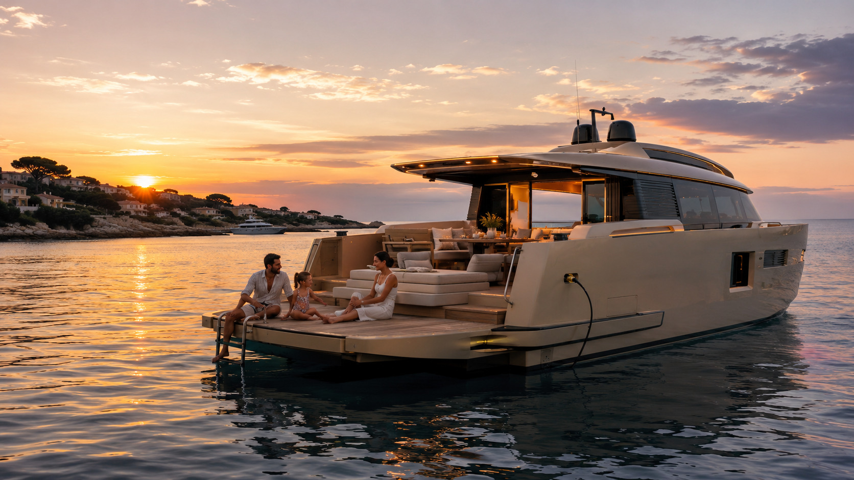 azimut seadeck 6 sunset relaxation 01