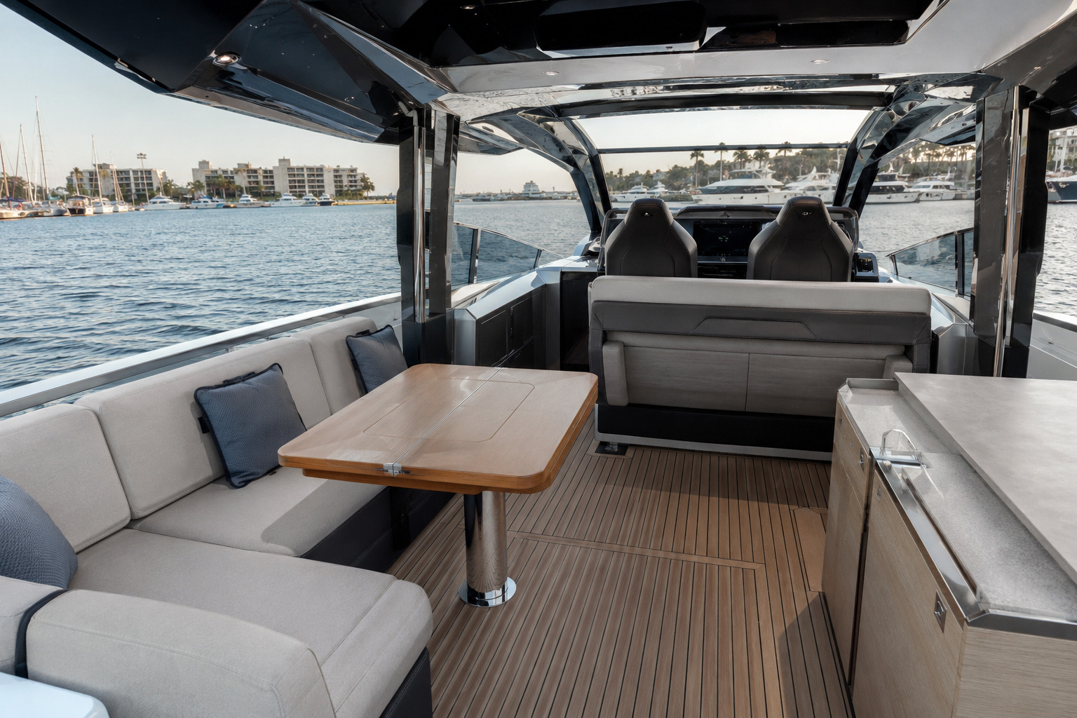 azimut verve 48 open cockpit social layout 02