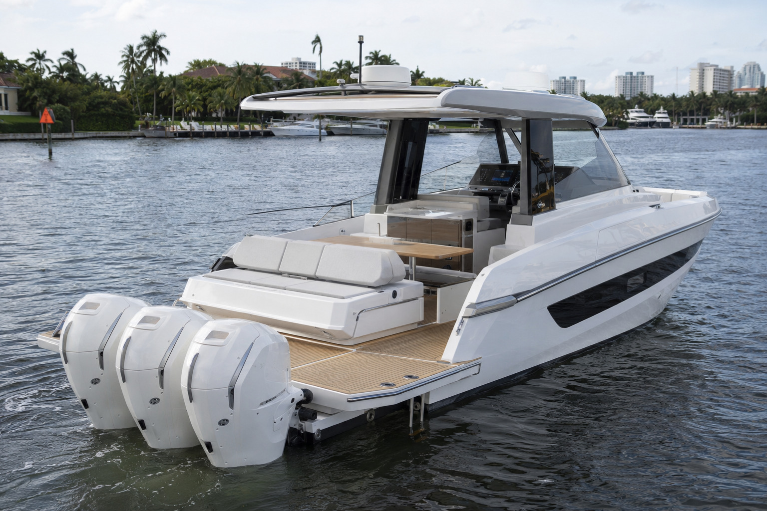 azimut verve 48 outboard stern quarter 02