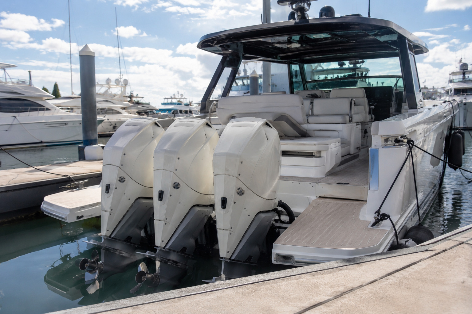 azimut verve 48 swim platform water access 02
