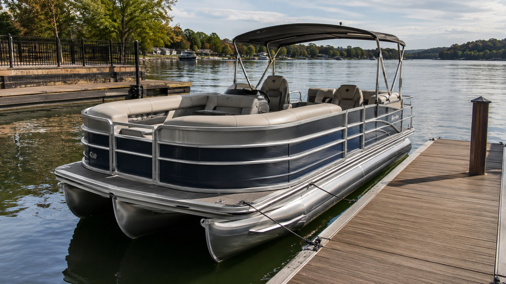 bennington 24 mfb marina side angle 01