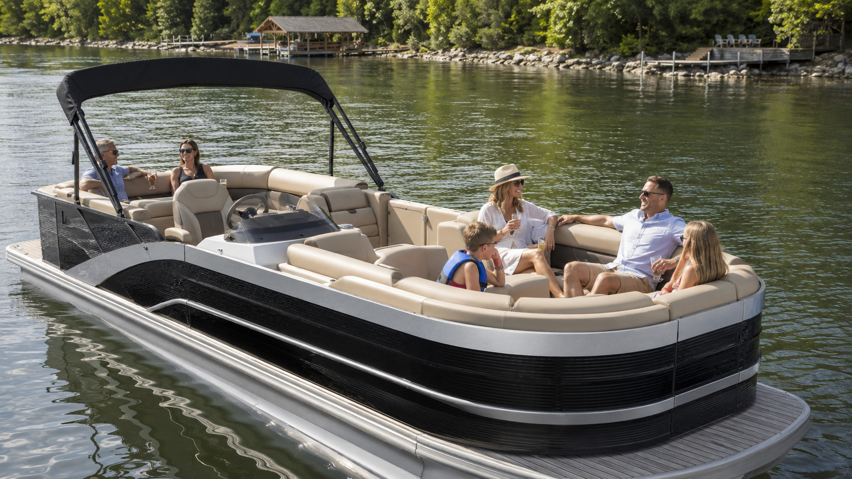 bennington 25 ltfb family lake day 01