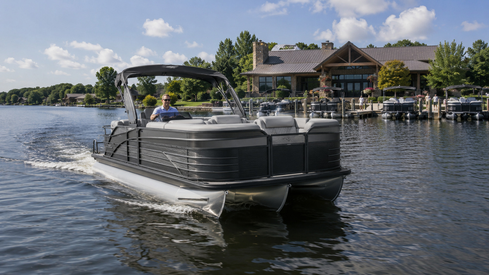 bennington 26 mfb premium marina approach 01
