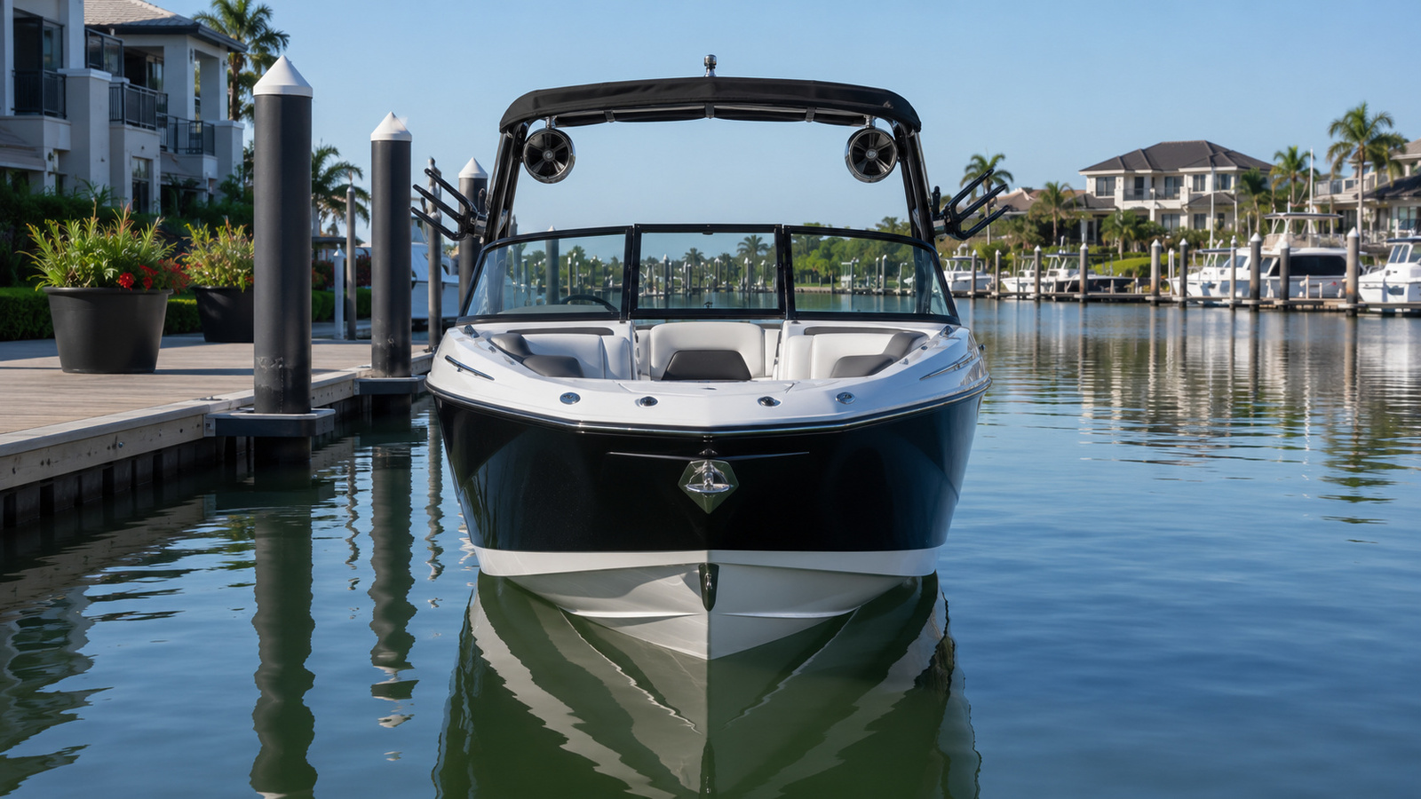 chaparral gts 28 surf bow on dockside 19