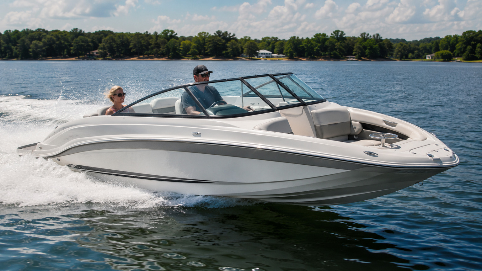 chaparral ssi 21 ssi ski fish front quarter running 02