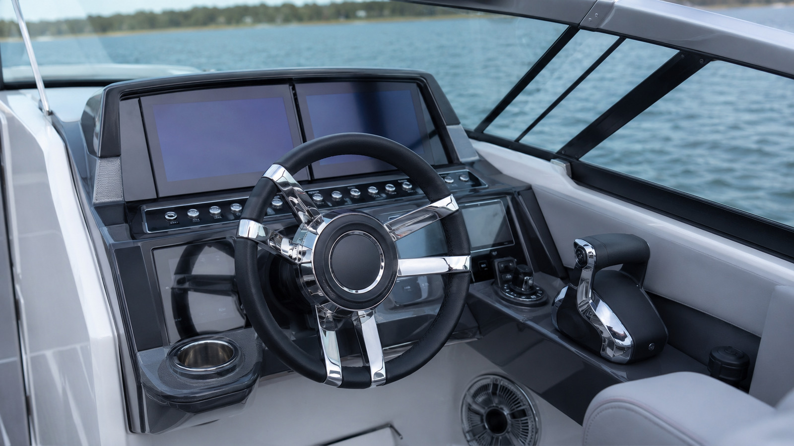 formula boats 350 crossover bowrider helm detail 08