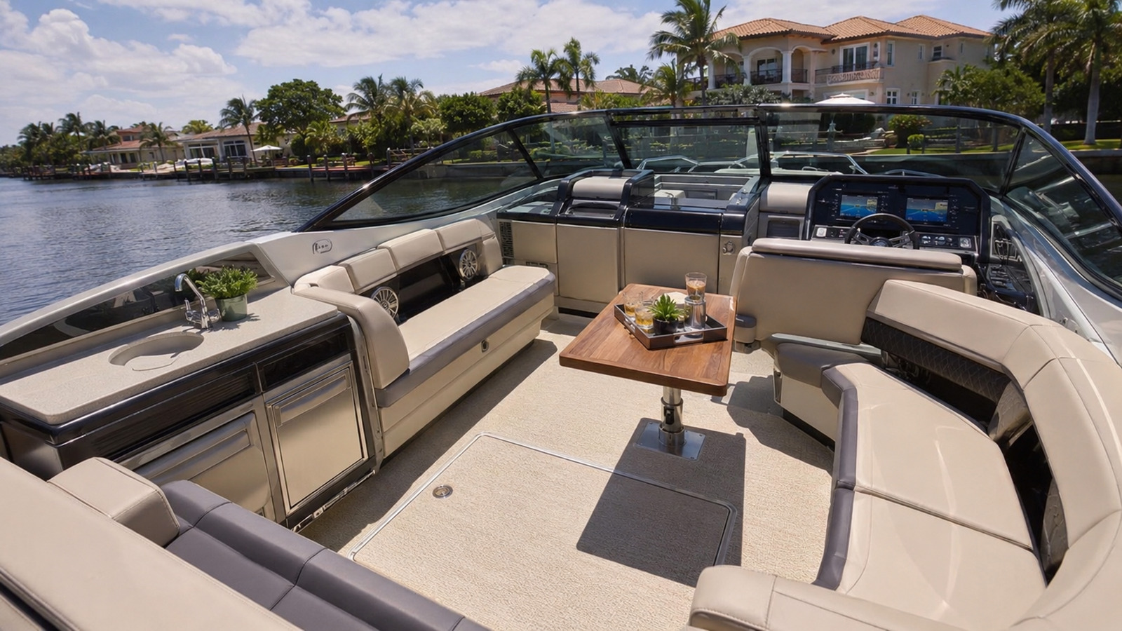 formula boats 360 crossover bowrider cockpit entertaining 07