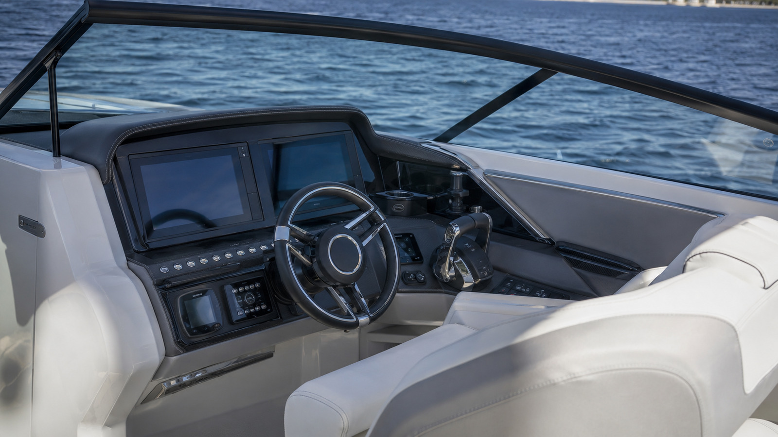 formula boats 360 crossover bowrider helm detail 08