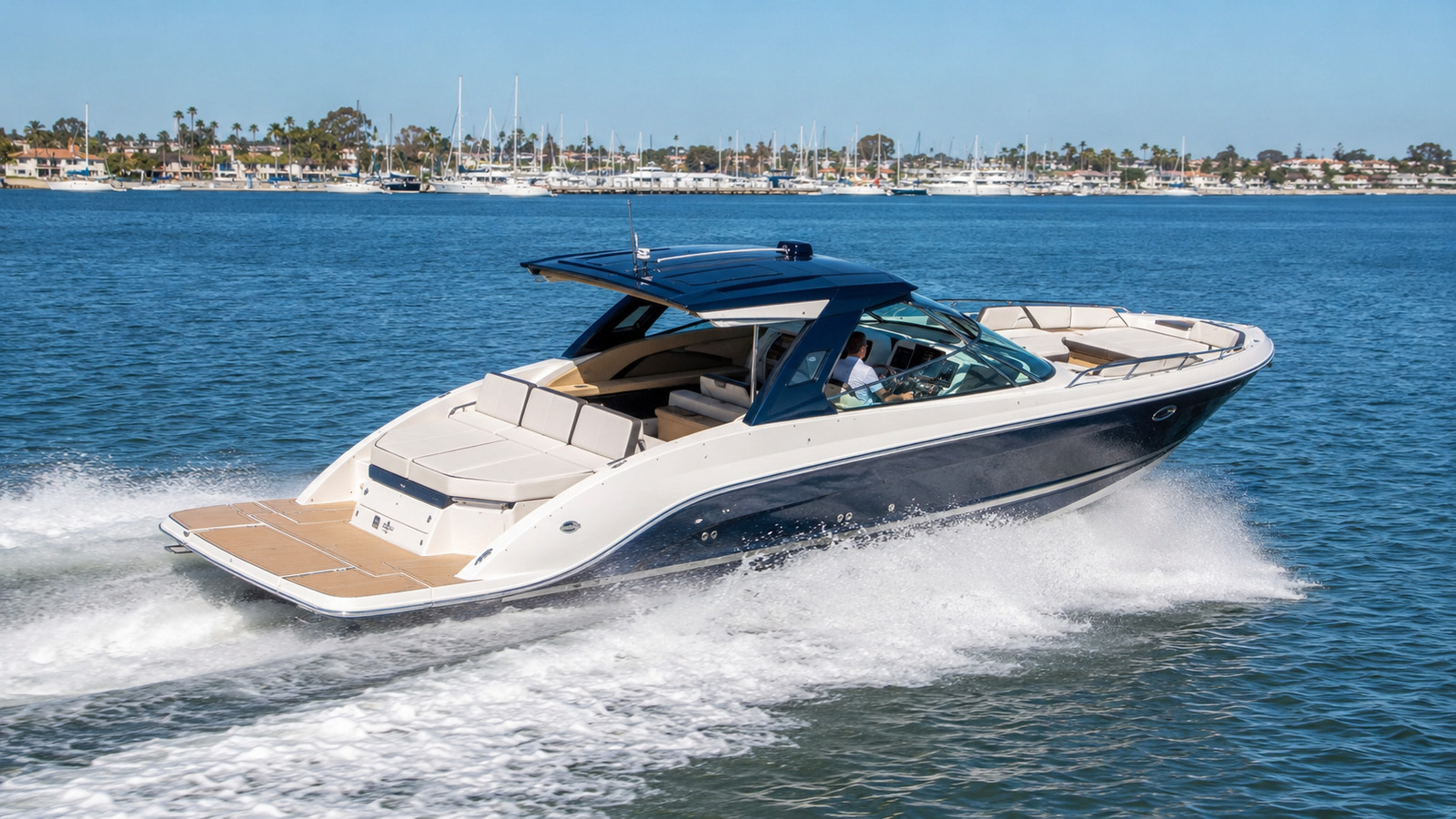 formula boats 360 crossover bowrider rear quarter running 03