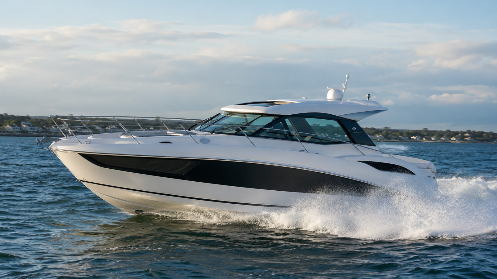 formula boats 380 super sport crossover port side light chop running 16
