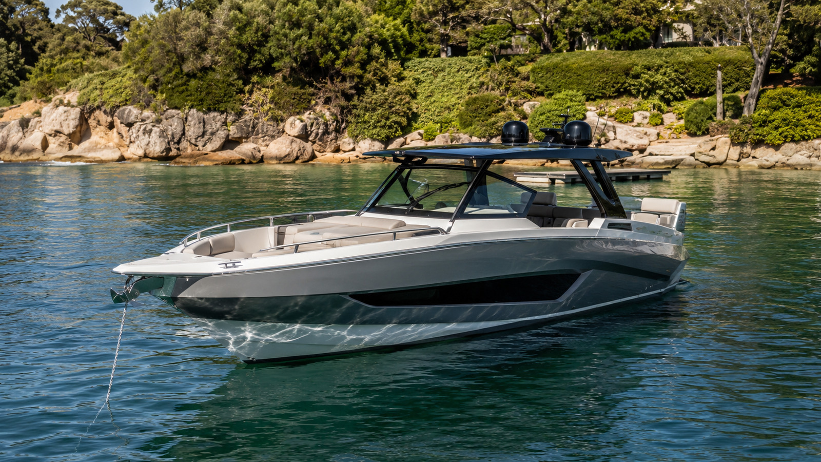 formula boats 380 super sport crossover quiet cove anchored 15
