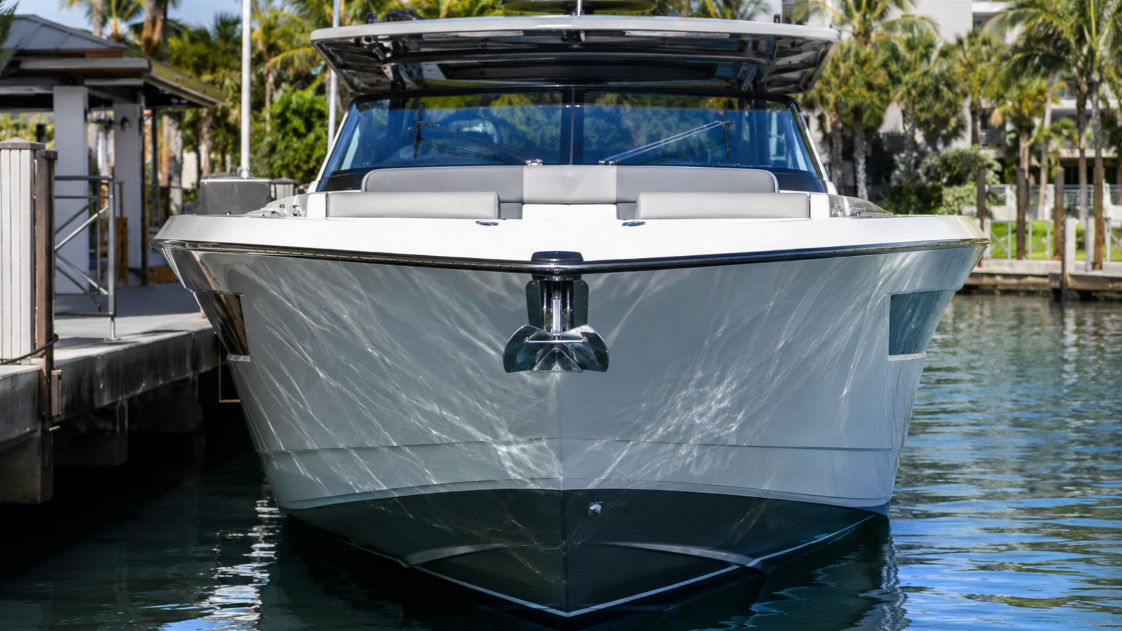 formula boats 400 super sport crossover bow on dockside 18