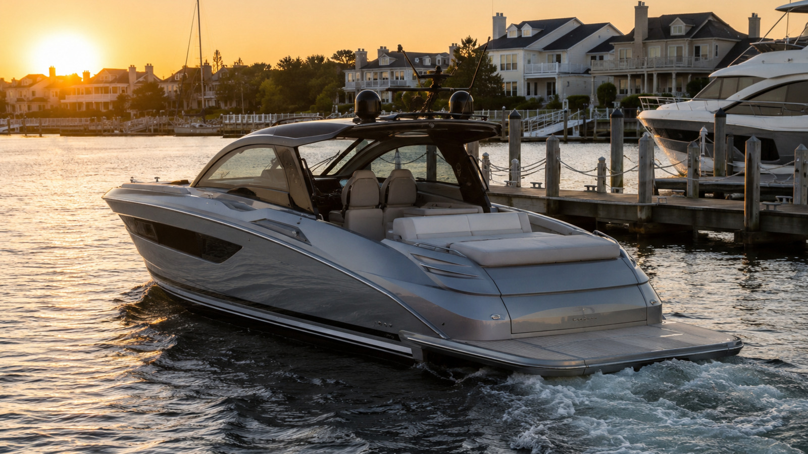 formula boats 400 super sport crossover sunset dock departure 24