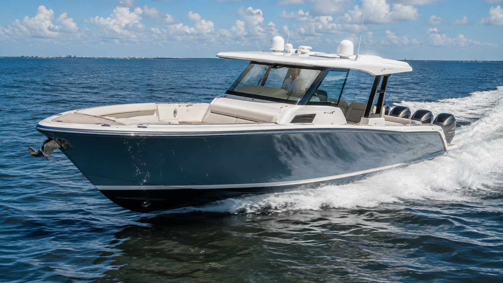 formula boats center console 387 center console sport front quarter running 02
