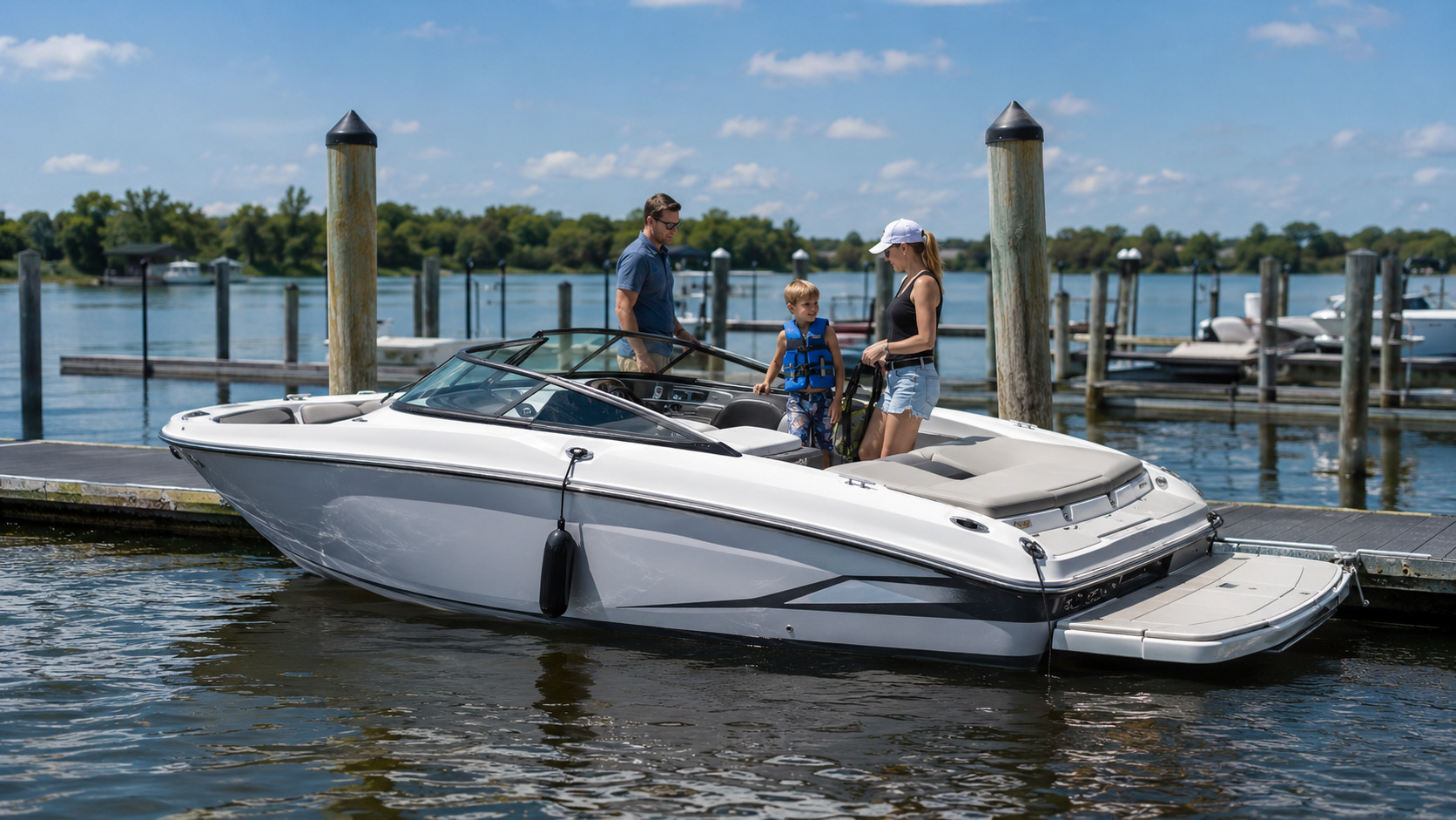 four winns freedom series fuel dock profile 17