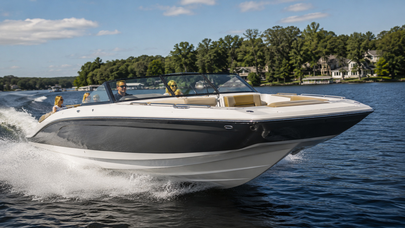 four winns freedom series h4 freedom front quarter running 02