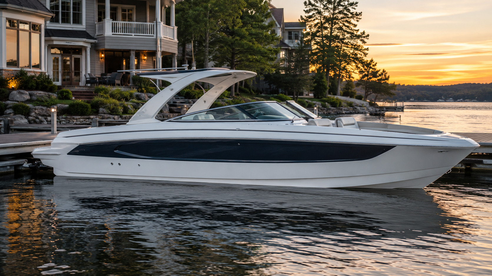 four winns freedom series h4 freedom lakefront evening profile 19