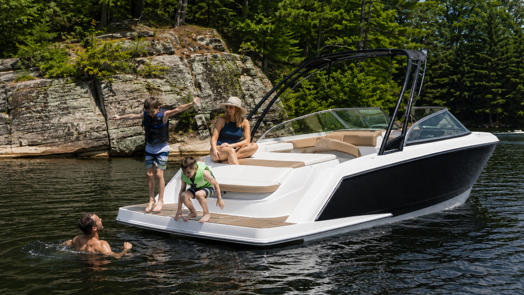 four winns h series stern lounge 16
