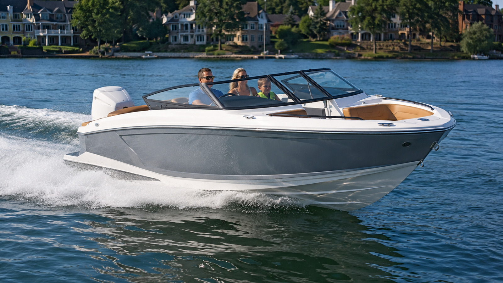 four winns h2 ob front quarter running 02