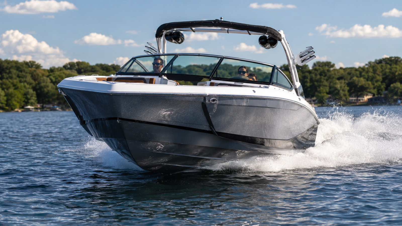 four winns h6 surf open water running 17