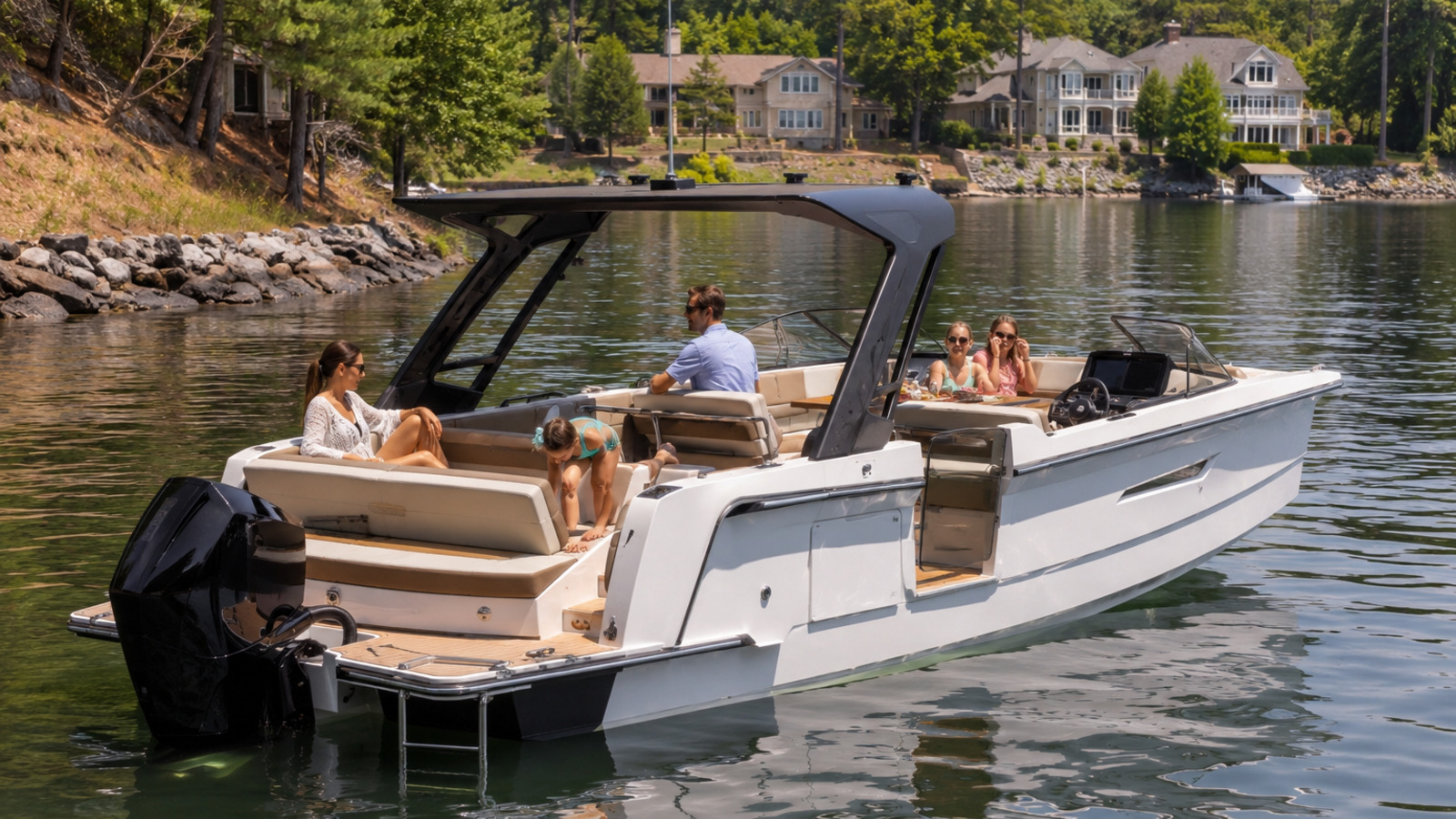 four winns hd series hd5 ob quiet cove anchored 19