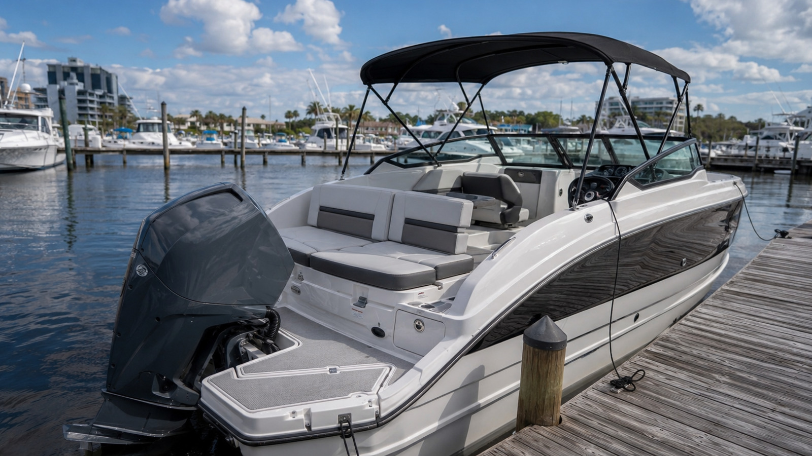 four winns hd series hd5 ob starboard dockside stern 16