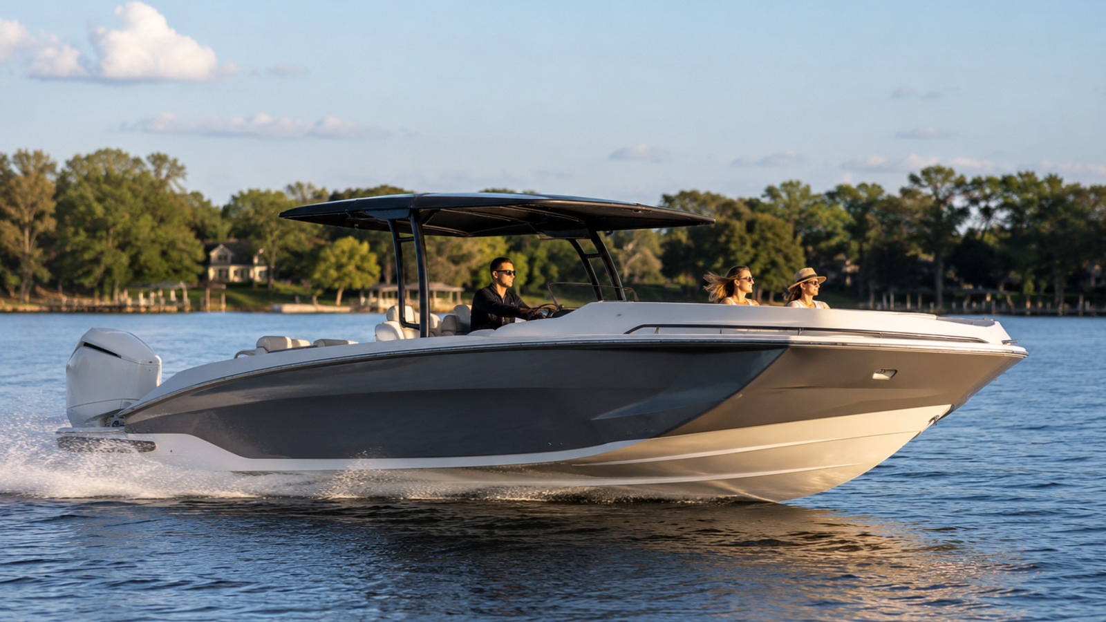 four winns hd series hd8 ob front quarter running 02