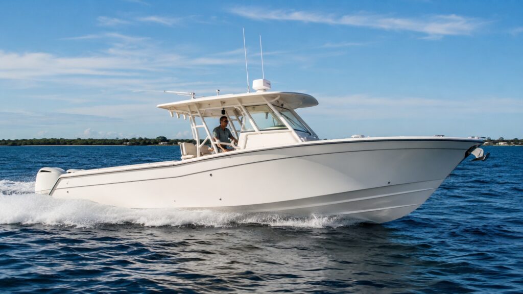 grady white canyon series canyon 306 side profile underway 10