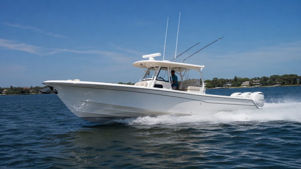 grady white canyon series canyon 336 side profile underway 10