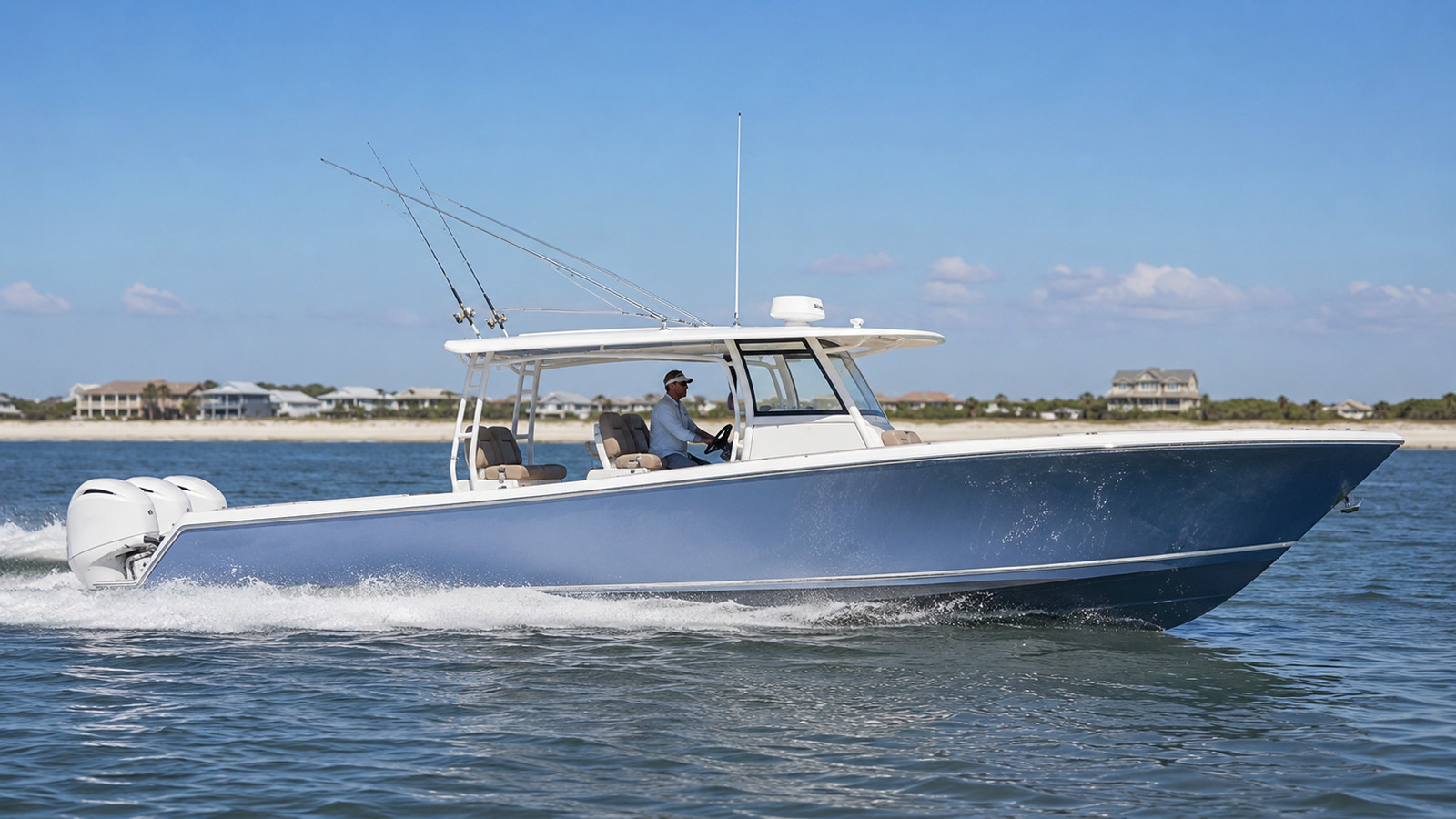 grady white coastal explorers 321 ce side profile underway 11