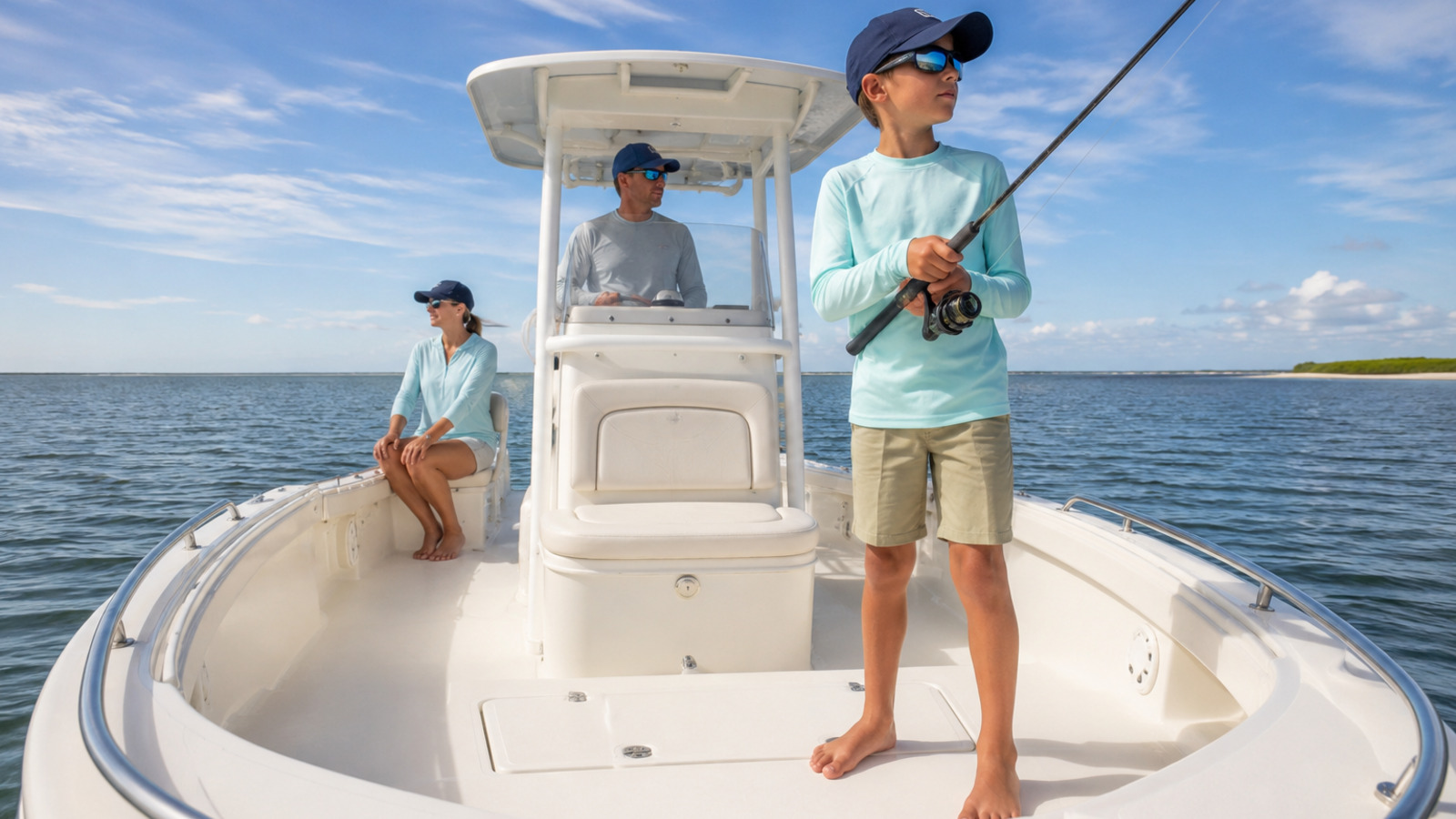 grady white fisherman series fisherman 180 bow casting angle 06