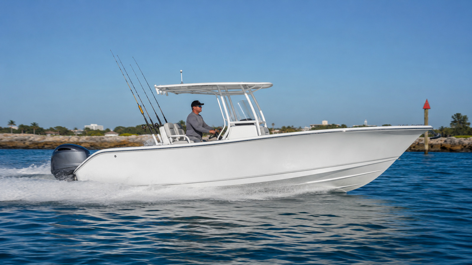 grady white fisherman series fisherman 216 side profile underway 11