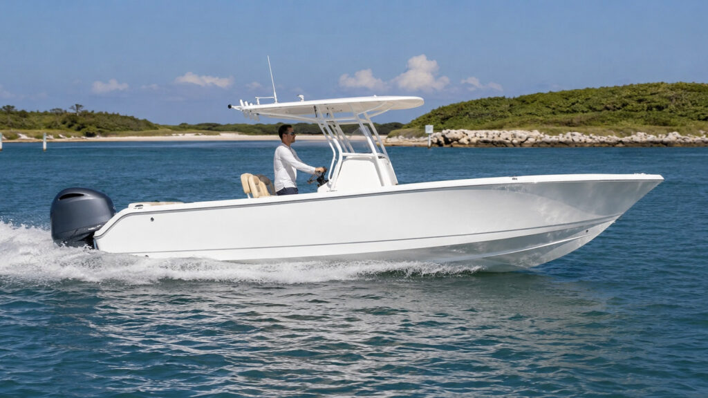 grady white fisherman series fisherman 236 side profile underway 11