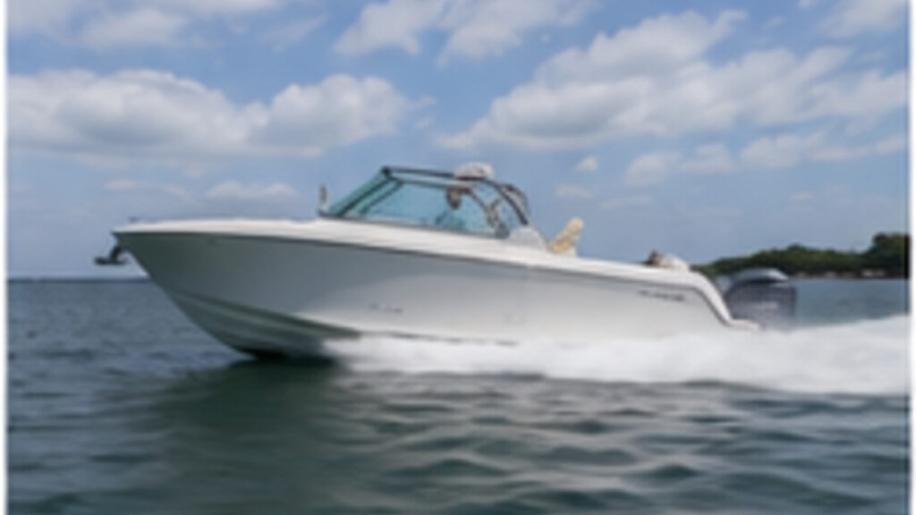 grady white freedom series freedom 325 side profile underway 12