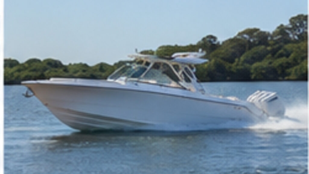 grady white freedom series freedom 375 side profile underway 12