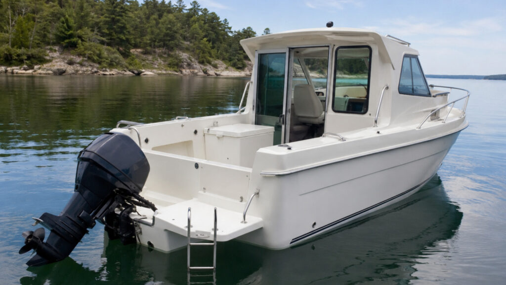 grady white walkaround cabins adventure 218 transom platform quiet water 21