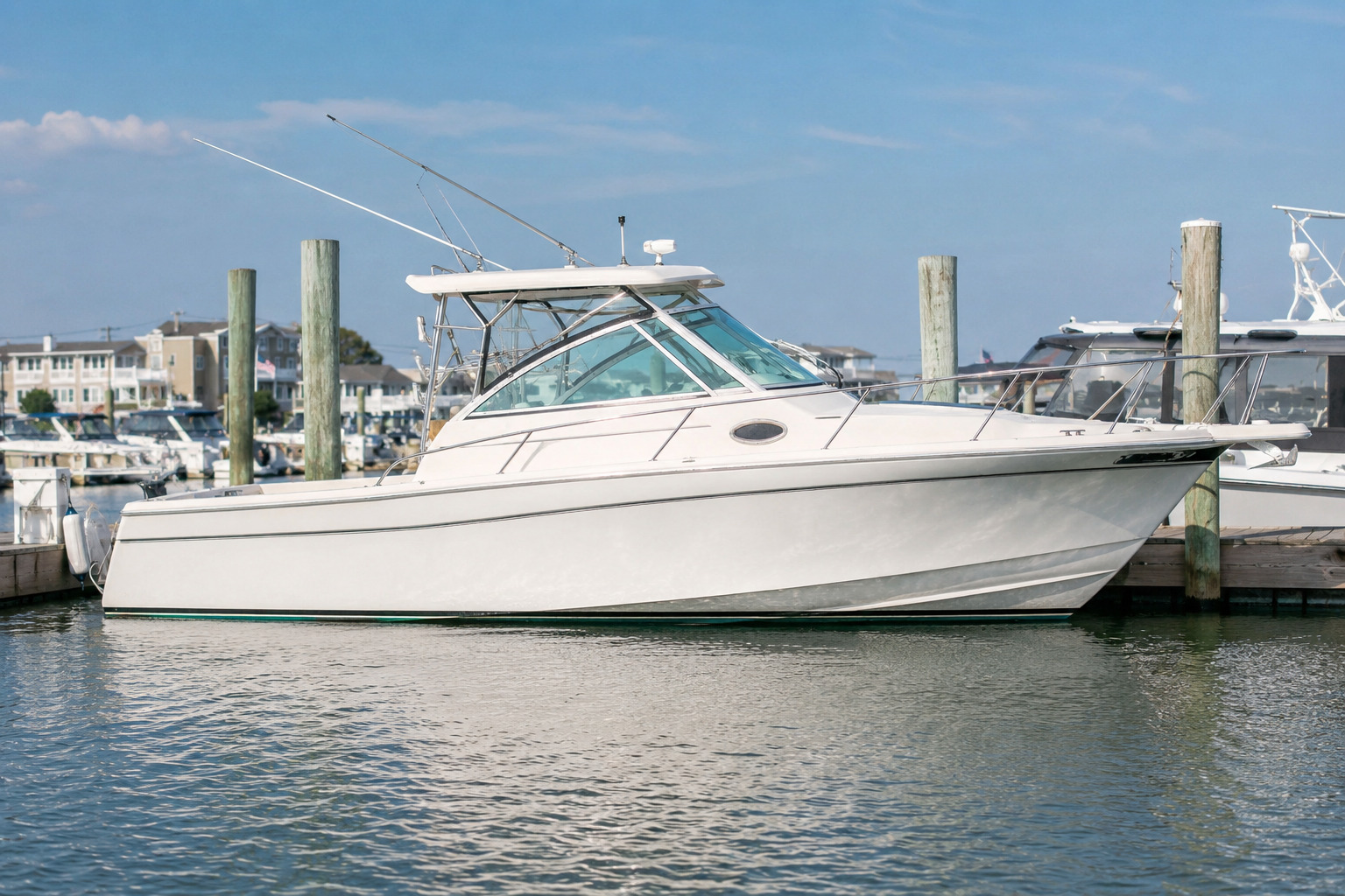 grady white walkaround cabins dockside profile 11