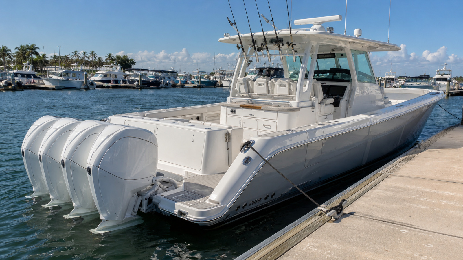 intrepid nomad 43 nomad starboard dockside stern 24