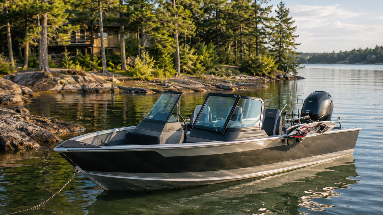 lund 1875 crossover xs quiet cove anchored 16